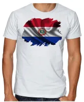 Camiseta adulto ou infantil Bandeira Paraguai america - Foto 3