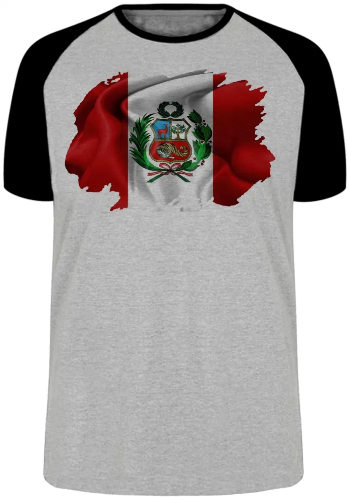 Camiseta adulto ou infantil Bandeira Peru america latina