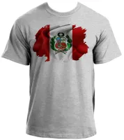 Camiseta adulto ou infantil Bandeira Peru america latina - Foto 3