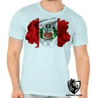 Camiseta adulto ou infantil Bandeira Peru america latina - Foto 5