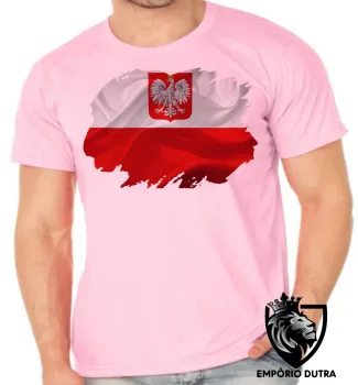 Camiseta adulto ou infantil Bandeira Polônia - Foto 2