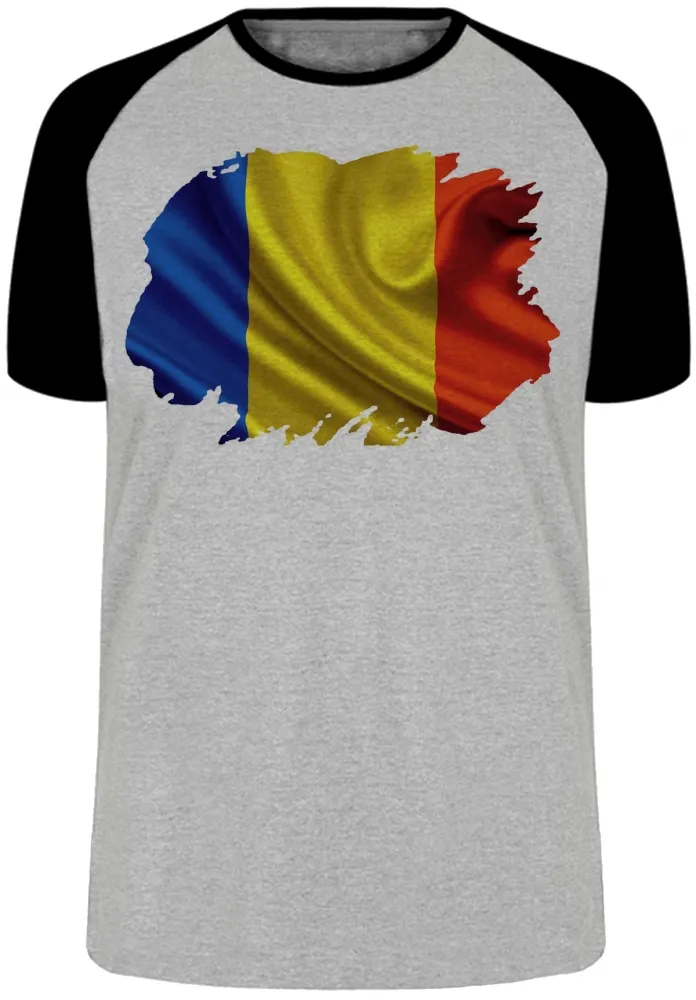 Camiseta adulto ou infantil Bandeira Romênia Imagem
