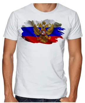 Camiseta adulto ou infantil Bandeira Russia russo - Foto 2