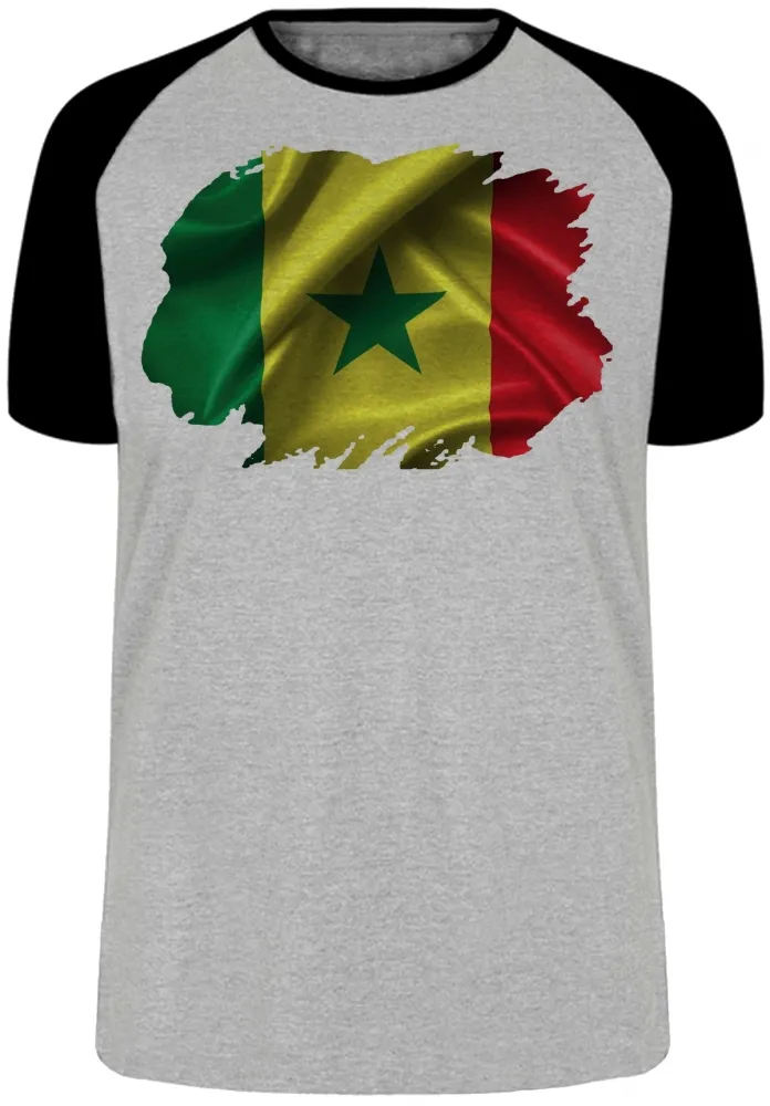 Camiseta adulto ou infantil Bandeira Senegal africa Imagem