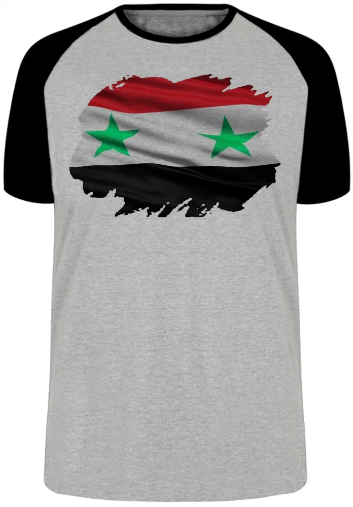 Camiseta adulto ou infantil Bandeira siria República Árabe
