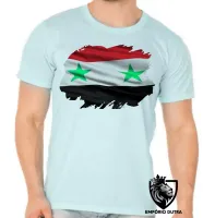 Camiseta adulto ou infantil Bandeira siria República Árabe - Foto 5