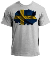 Camiseta adulto ou infantil Bandeira Suécia europa - Foto 3