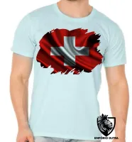 Camiseta adulto ou infantil Bandeira Suíça europa pais - Foto 5