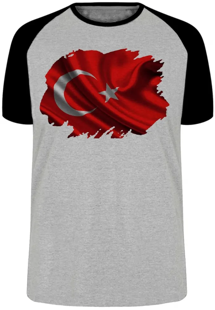 Camiseta adulto ou infantil Bandeira Turquia oriente medio Imagem