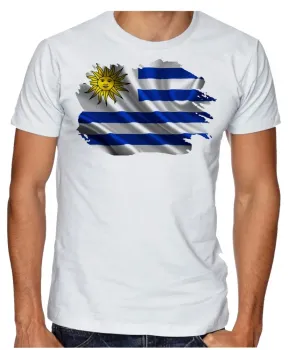 Camiseta adulto ou infantil Bandeira Uruguai america - Foto 2