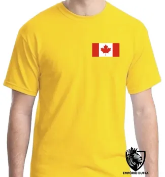 Camiseta adulto ou infantil Bandeira Canadá america norte - Foto 2
