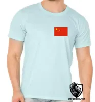 Camiseta adulto ou infantil Bandeira China asia - Foto 9