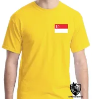 Camiseta adulto ou infantil Bandeira Cingapura Singapura - Foto 2