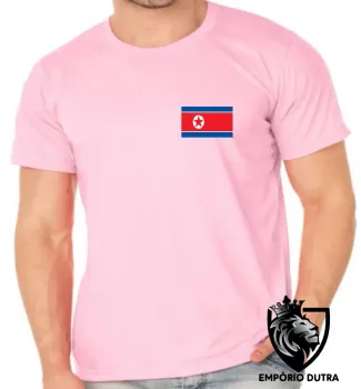 Camiseta adulto ou infantil Bandeira Coreia do Norte - Foto 2