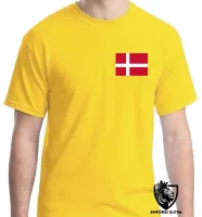 Camiseta adulto ou infantil Bandeira Dinamarca europa - Foto 2