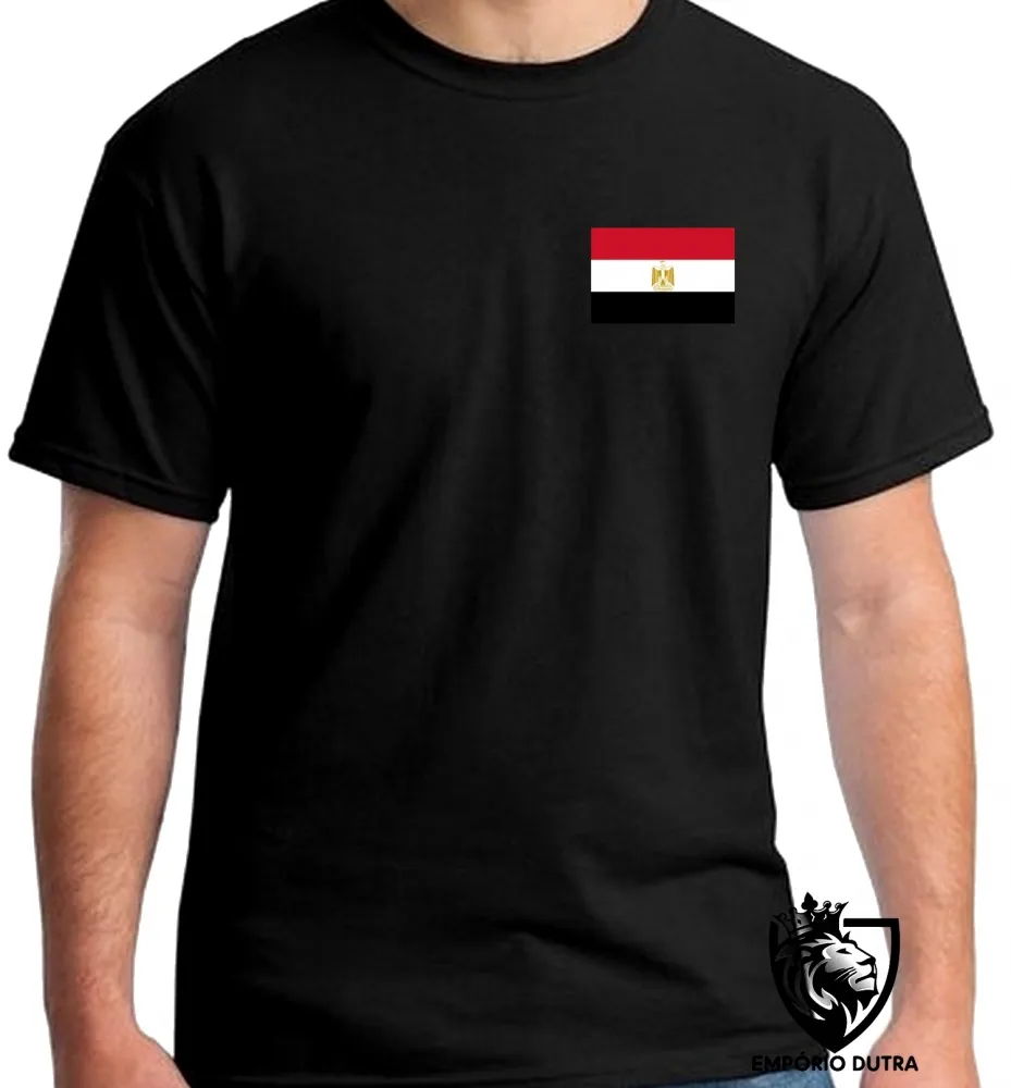 Camiseta adulto ou infantil Bandeira Egito continente africa