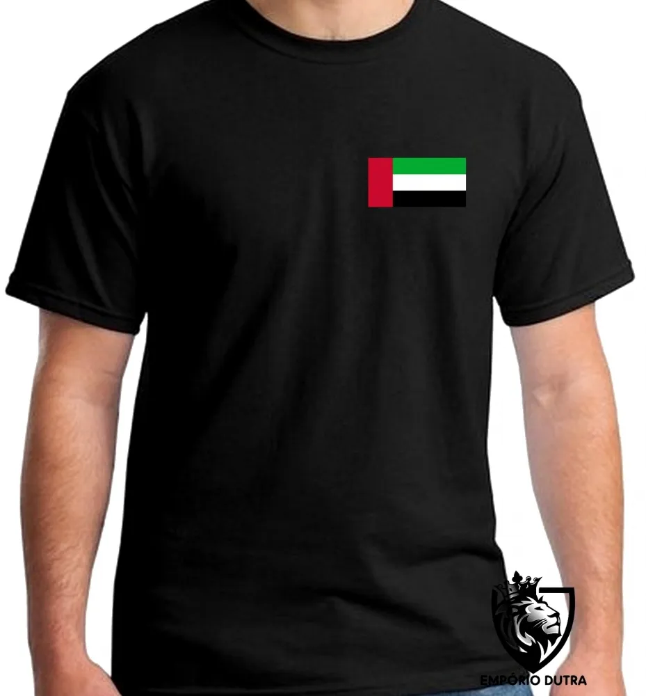 Camiseta adulto ou infantil Bandeira Emirados Árabes Unidos