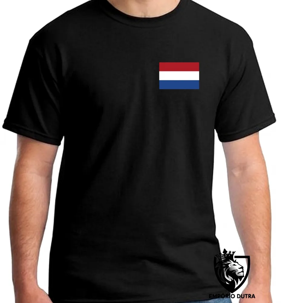 Camiseta adulto ou infantil Bandeira Holanda netherlands