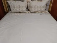 Jogo de Lençol Casal Bordado 04 Peças Bege - Foto 3