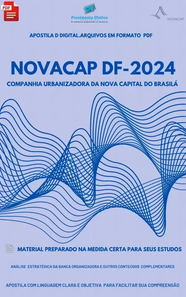  Apostila NOVACAP DF Arquiteto 2024 Imagem