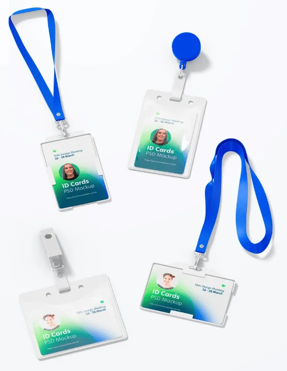 Crachá personalizado com cordão sem personalização e protetor