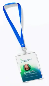 Crachá personalizado com cordão sem personalização e protetor - Foto 2