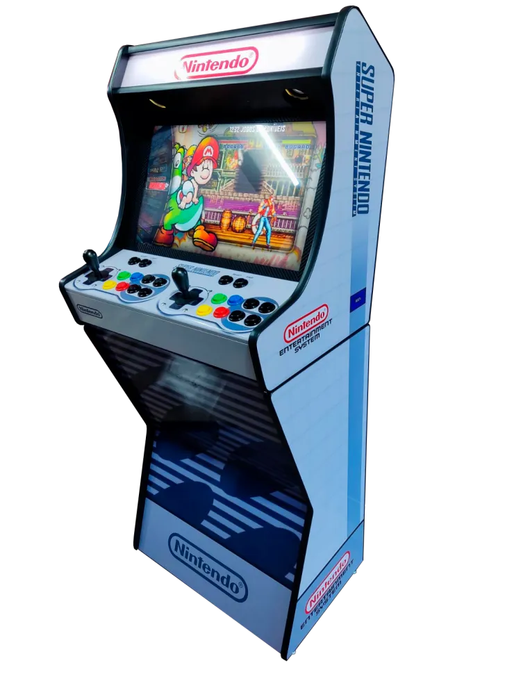 Fliperama Bartop 24 com Base LED na Marquise e Subwoofer.