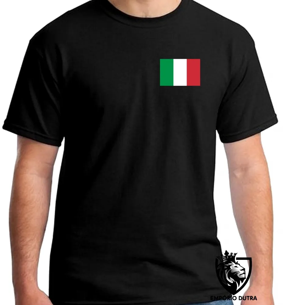 Camiseta adulto ou infantil Bandeira Itália italiano europa