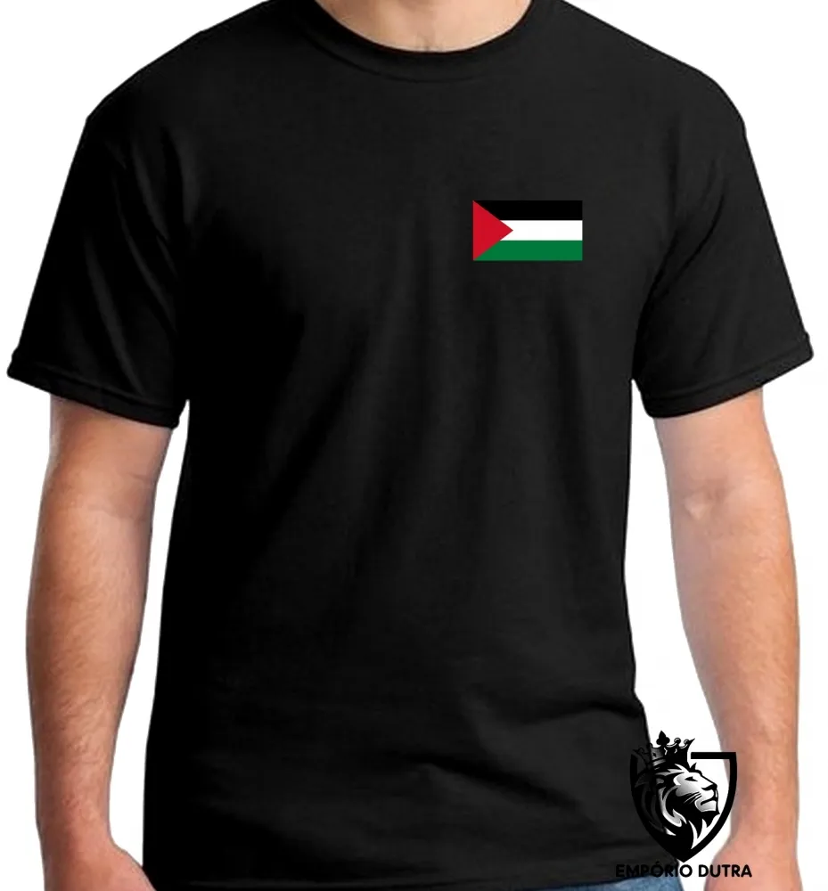 Camiseta adulto ou infantil Bandeira Palestina