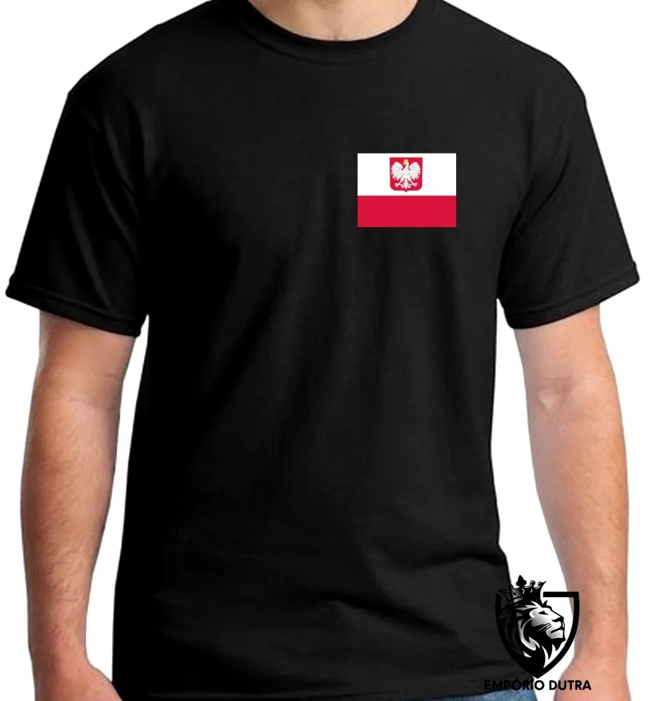 Camiseta adulto ou infantil Bandeira Polônia