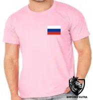 Camiseta adulto ou infantil bandeira Russia russo - Foto 6