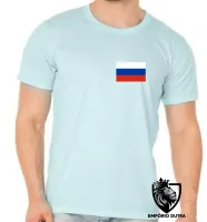 Camiseta adulto ou infantil bandeira Russia russo - Foto 9
