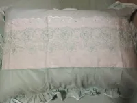 Jogo de Lençol Queen Bordado 03 Peças Verde II - Foto 2