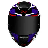 CAPACETE NORISK RAZOR SHARP AZUL/VERMELHO - Foto 2
