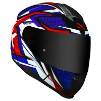 CAPACETE NORISK RAZOR SHARP AZUL/VERMELHO - Foto 5