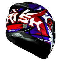 CAPACETE NORISK RAZOR SHARP AZUL/VERMELHO - Foto 8