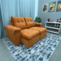Sofá Retratil e Reclinavel Arsenal Aifos 15 cm espuma Hipersoft 2 metros  Oferta ! - Foto 5