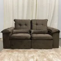 Sofá Retratil e Reclinavel Arsenal Aifos 15 cm espuma Hipersoft 2 metros  Oferta ! - Foto 8