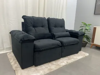  Sofá Retratil e Reclinavel arsenal Aifos 15 cm espuma Hipersoft tecido veludo  2,30  Super promoção - Foto 2