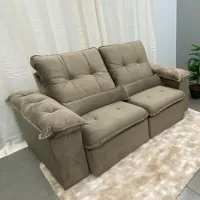  Sofá Retratil e Reclinavel arsenal Aifos 15 cm espuma Hipersoft tecido veludo  2,30  Super promoção - Foto 4