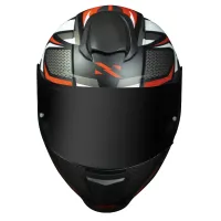 CAPACETE NORISK RAZOR SHARP TITANIUM / VERMELHO - Foto 3