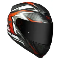 CAPACETE NORISK RAZOR SHARP TITANIUM / VERMELHO - Foto 4