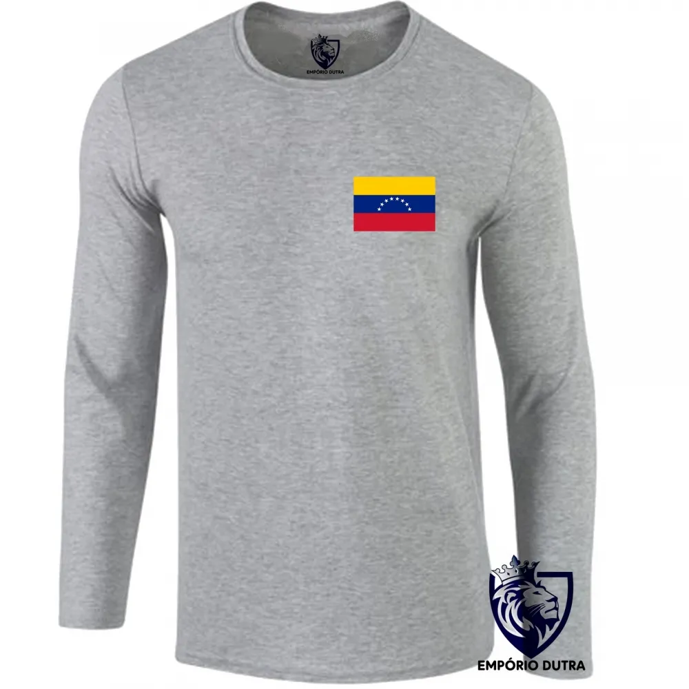 Camiseta manga longa Infantil ou Adulto Venezuela Imagem