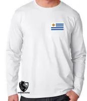 Camiseta manga longa Infantil ou Adulto Uruguai america - Foto 3