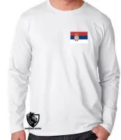 Camiseta manga longa Infantil ou Adulto SÉRVIA País nos Balcãs - Foto 3