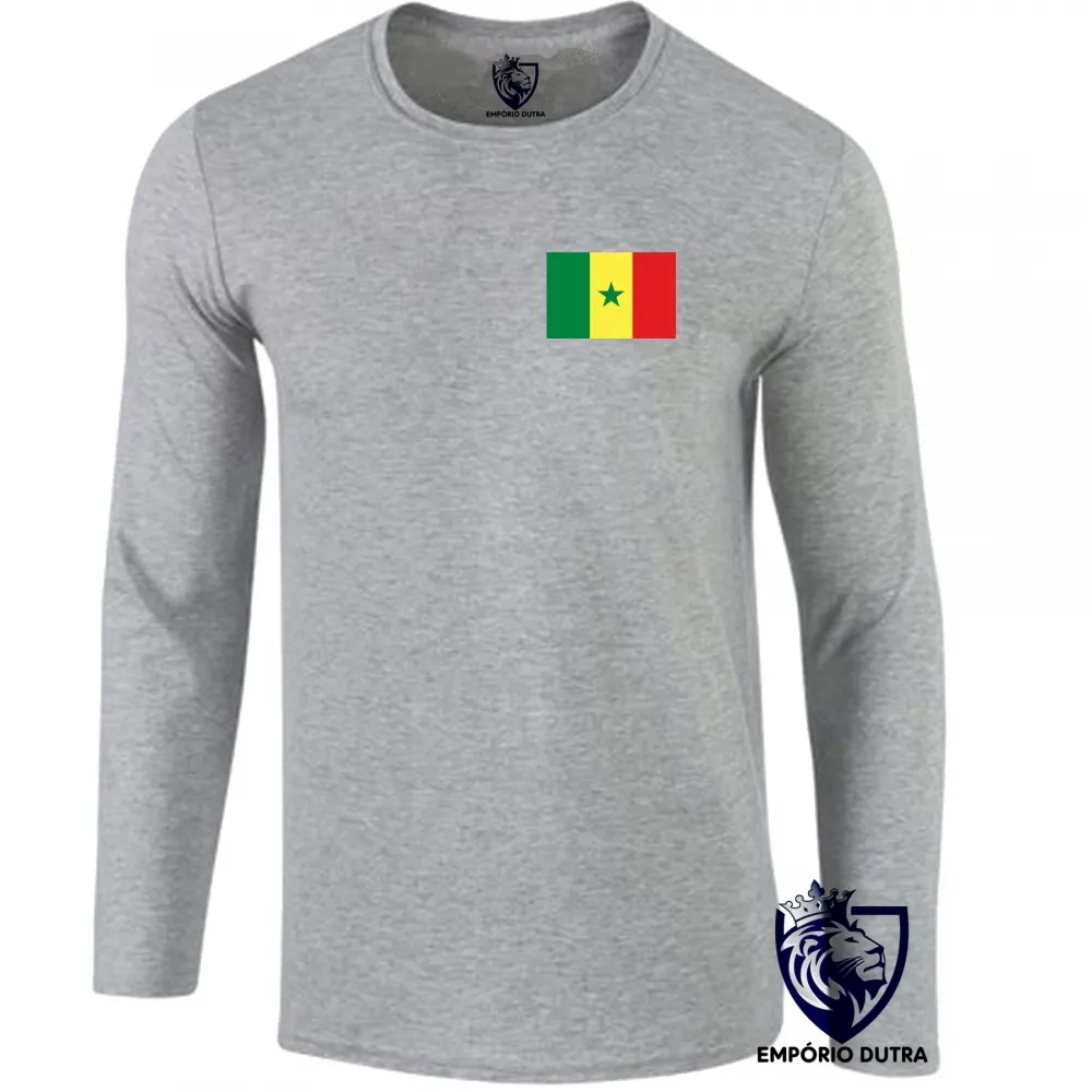 Camiseta manga longa Infantil ou Adulto Senegal africa