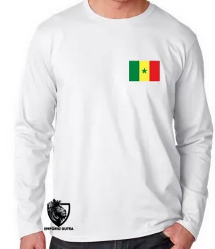Camiseta manga longa Infantil ou Adulto Senegal africa - Foto 2