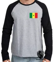 Camiseta manga longa Infantil ou Adulto Senegal africa - Foto 3