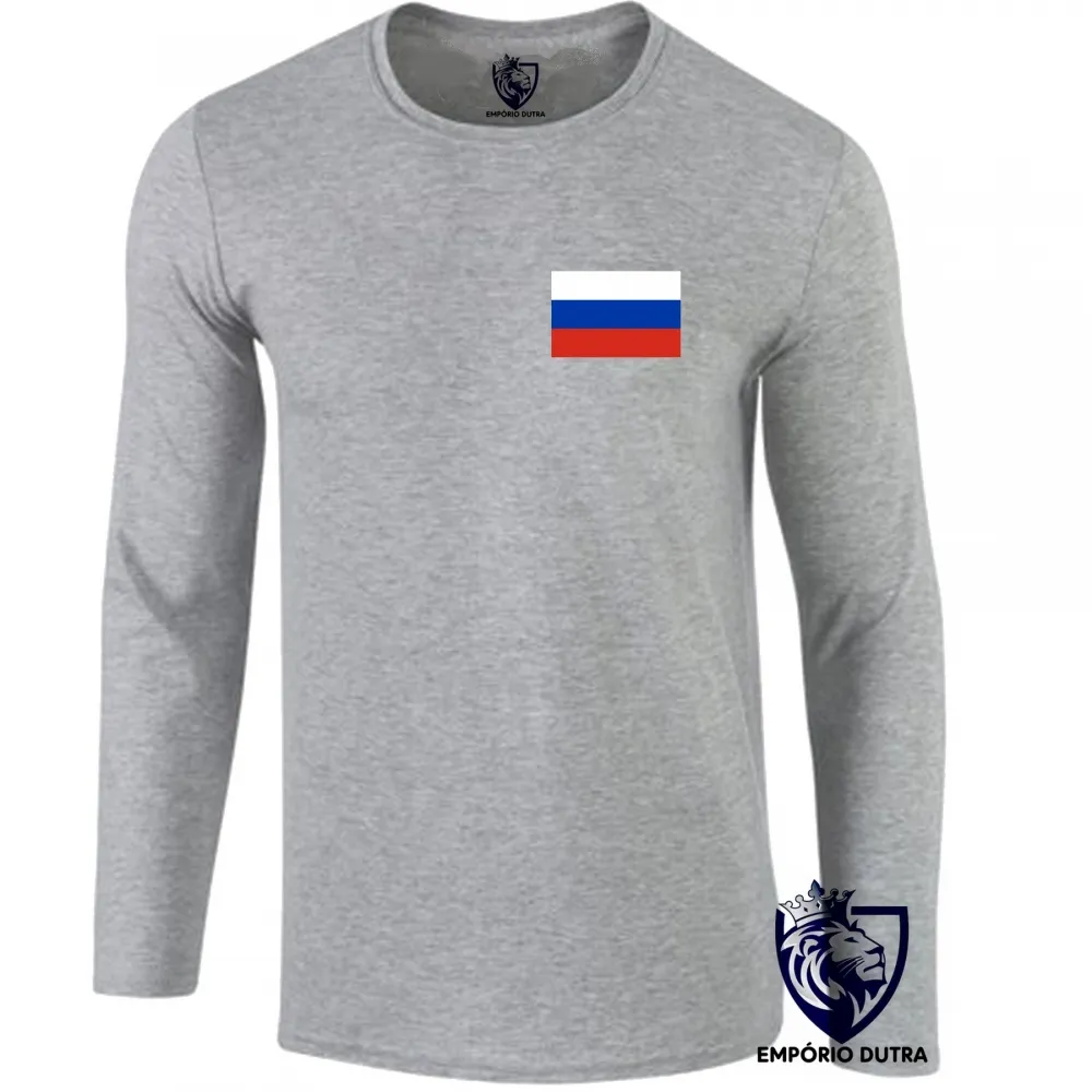 Camiseta manga longa Infantil ou Adulto Russia russo Imagem