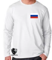 Camiseta manga longa Infantil ou Adulto Russia russo - Foto 3
